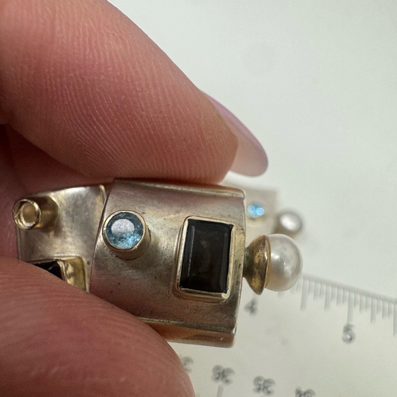 Vintage Michou Sterling Silver Earrings and Pendant Set - Picture 9 of 15